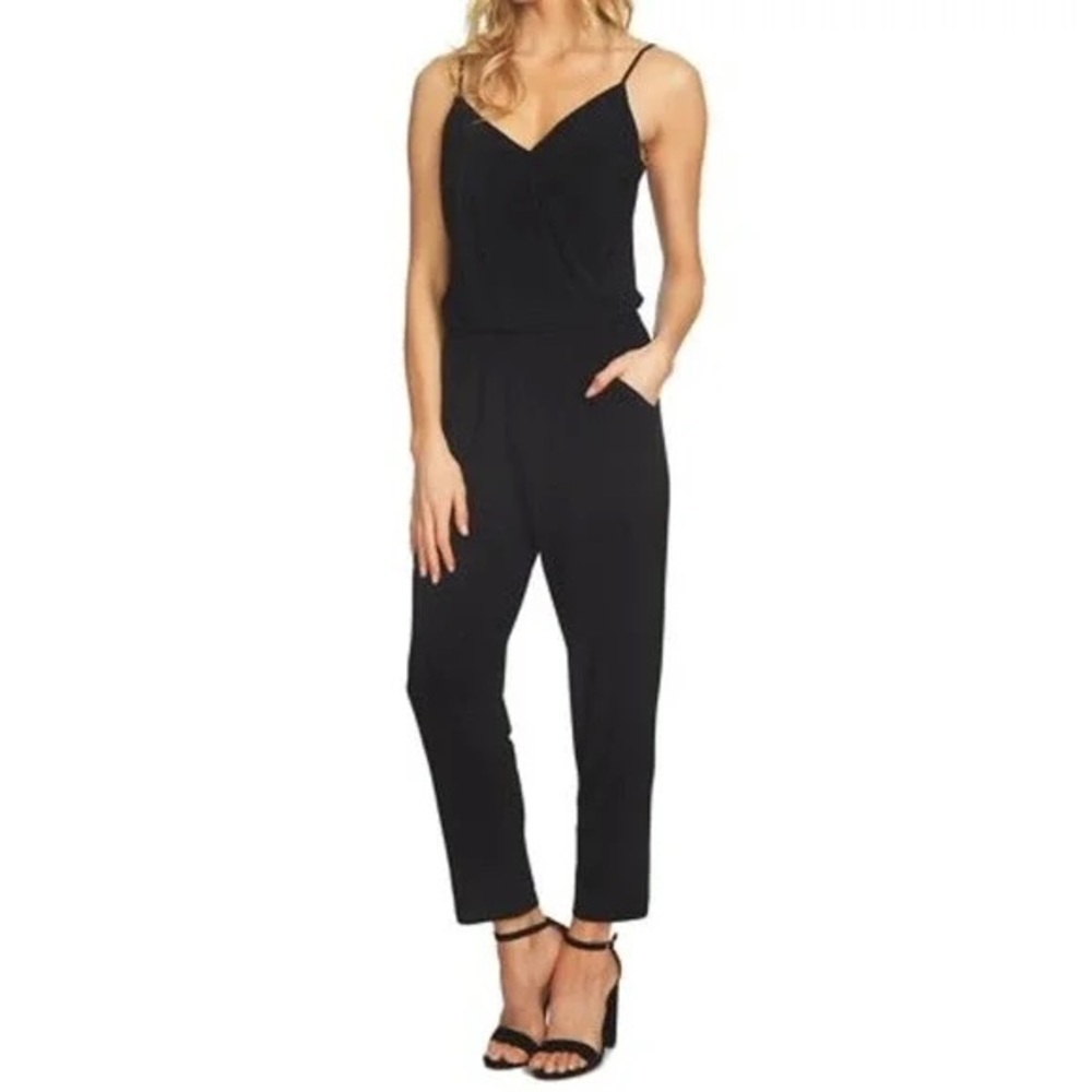 1. State Spaghetti Strap V Neck Jumpsuit, Black, Size S, NWT‎